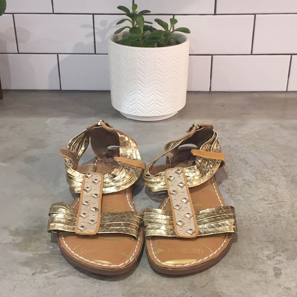 Sam & Libby gold gladiator sandal size 9.5